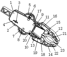 Clamping device based on gear transmission