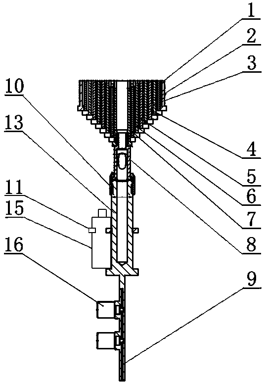 Underwater foil detector positioning device