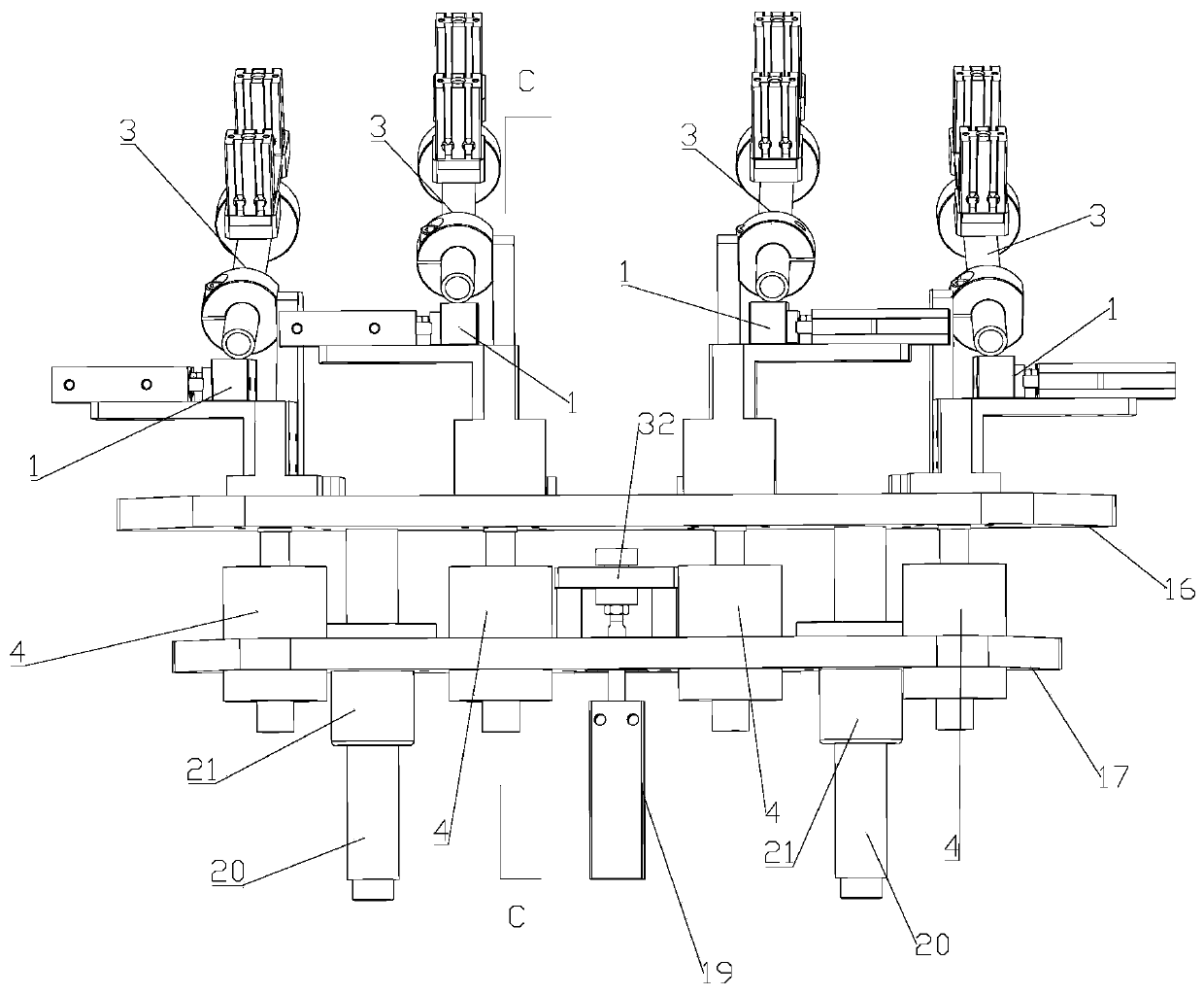 Cartridge case feeding device