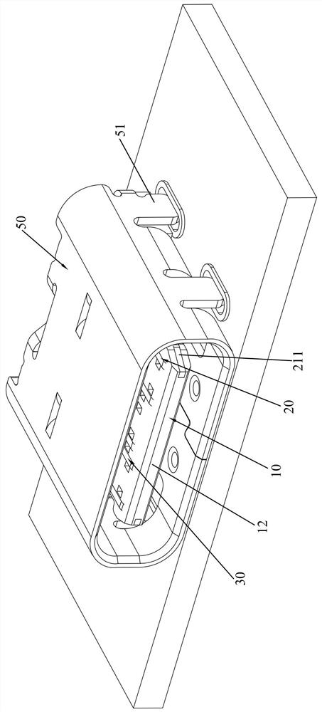 TYPE-C connector capable of allowing large current to pass through