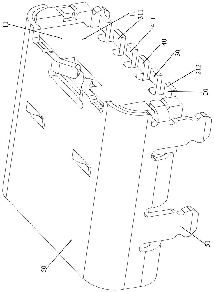 TYPE-C connector capable of allowing large current to pass through