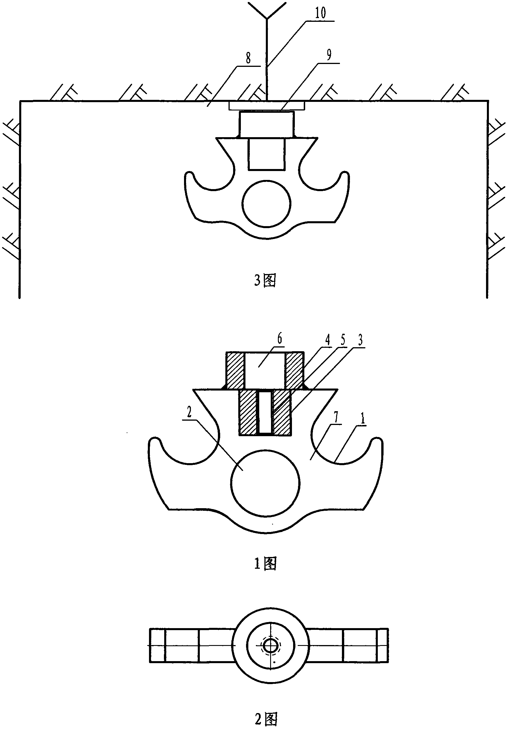 Hanging device for temporary support