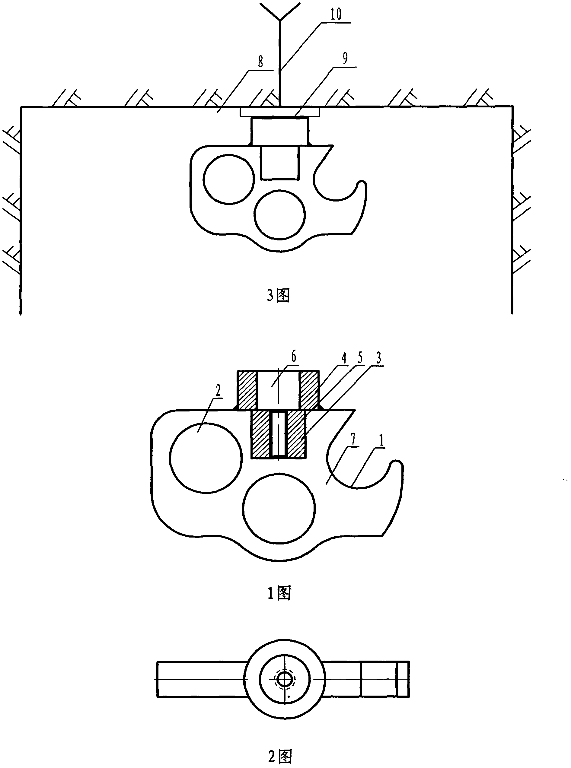 Hanging device for temporary support