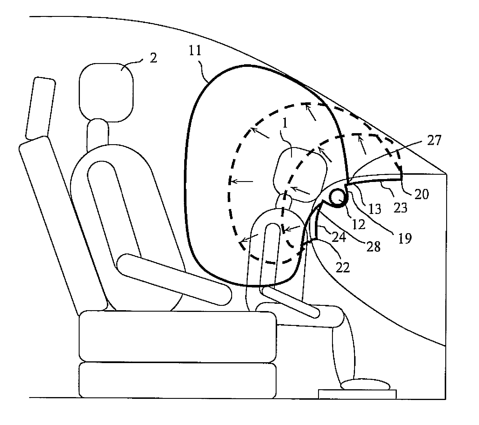 Low risk deployment passenger airbag system