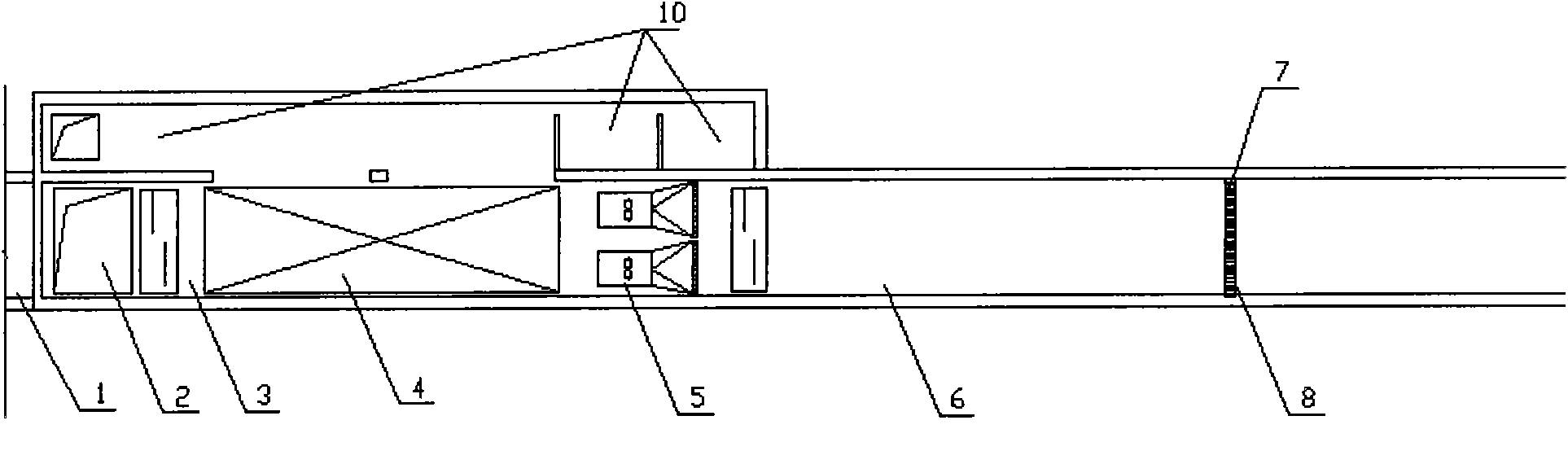 Exhaust airway-free purifying exhaust structure for road tunnel