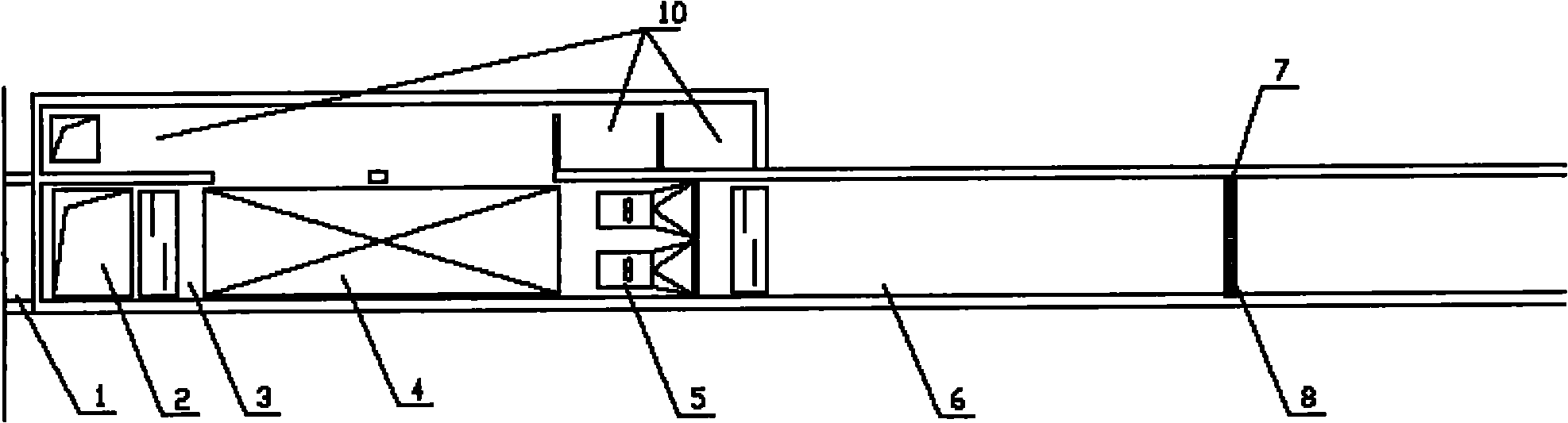 Exhaust airway-free purifying exhaust structure for road tunnel