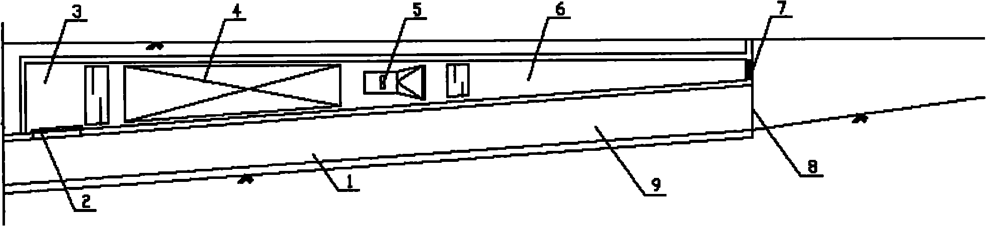 Exhaust airway-free purifying exhaust structure for road tunnel