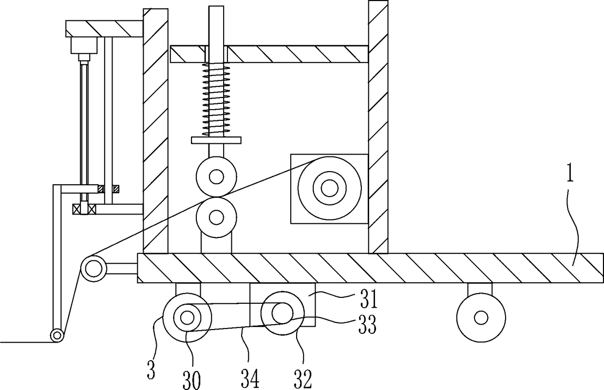 Road plastic film attaching device for road construction