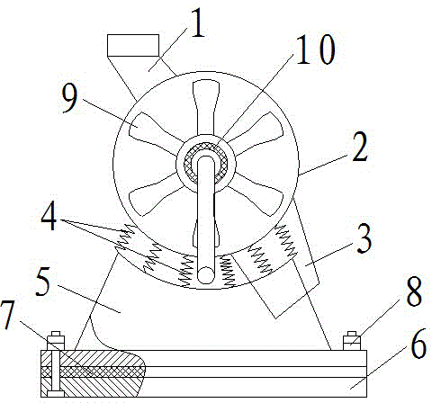 Hand-operated hammer mill