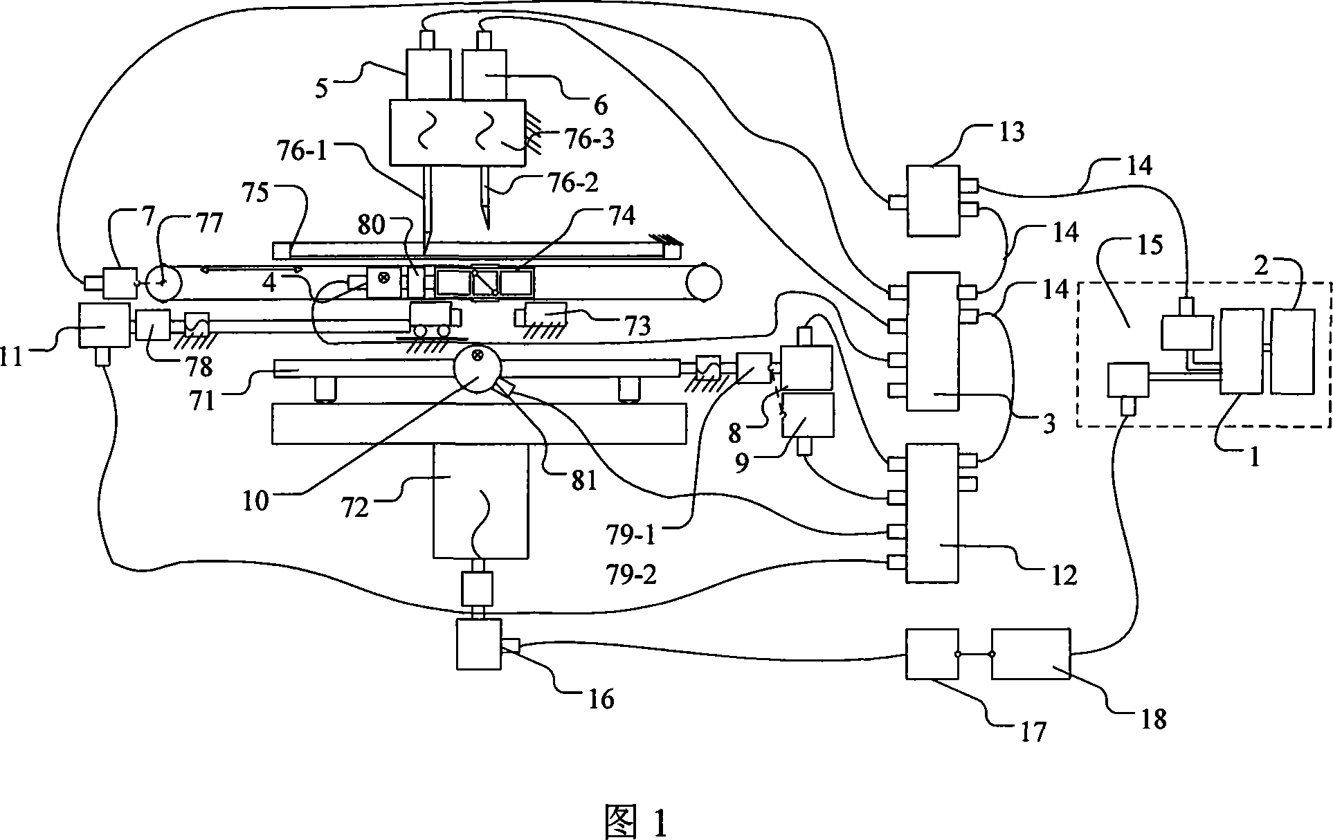 Serial multi-axis stepper control method and system for tin paste printing machine