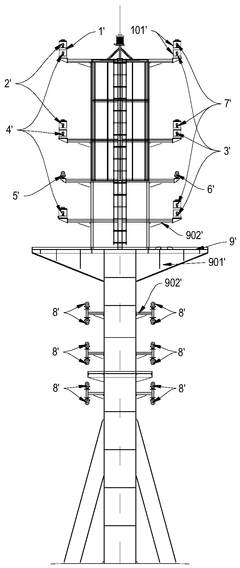 Marine radar mast system