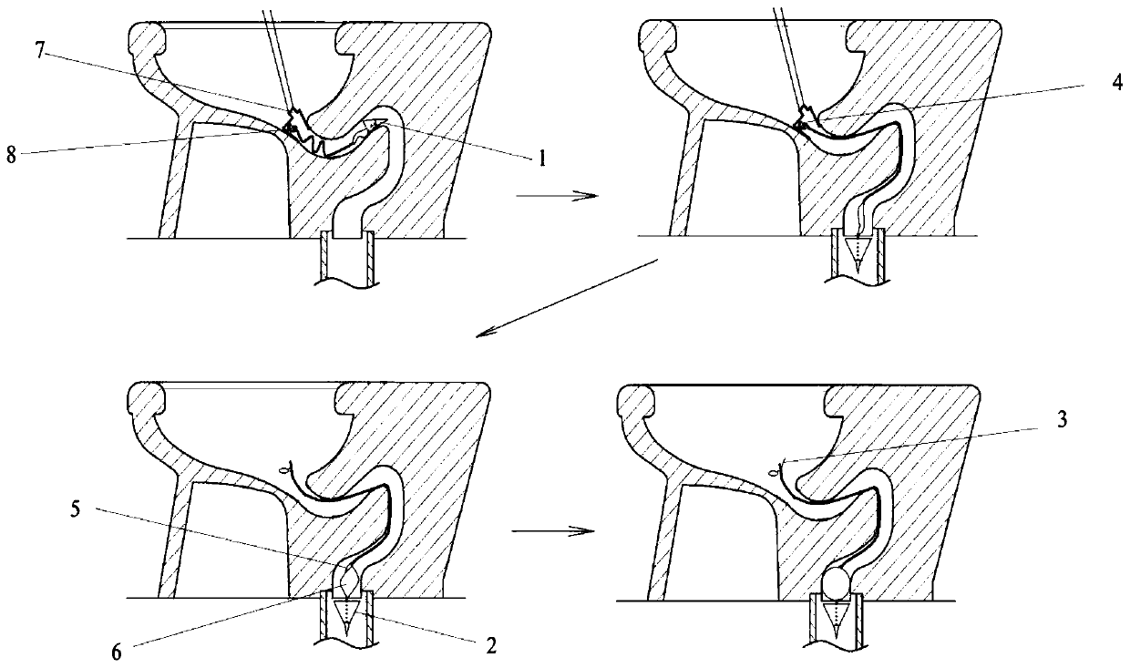 A combined toilet guide, cleaning and maintenance device