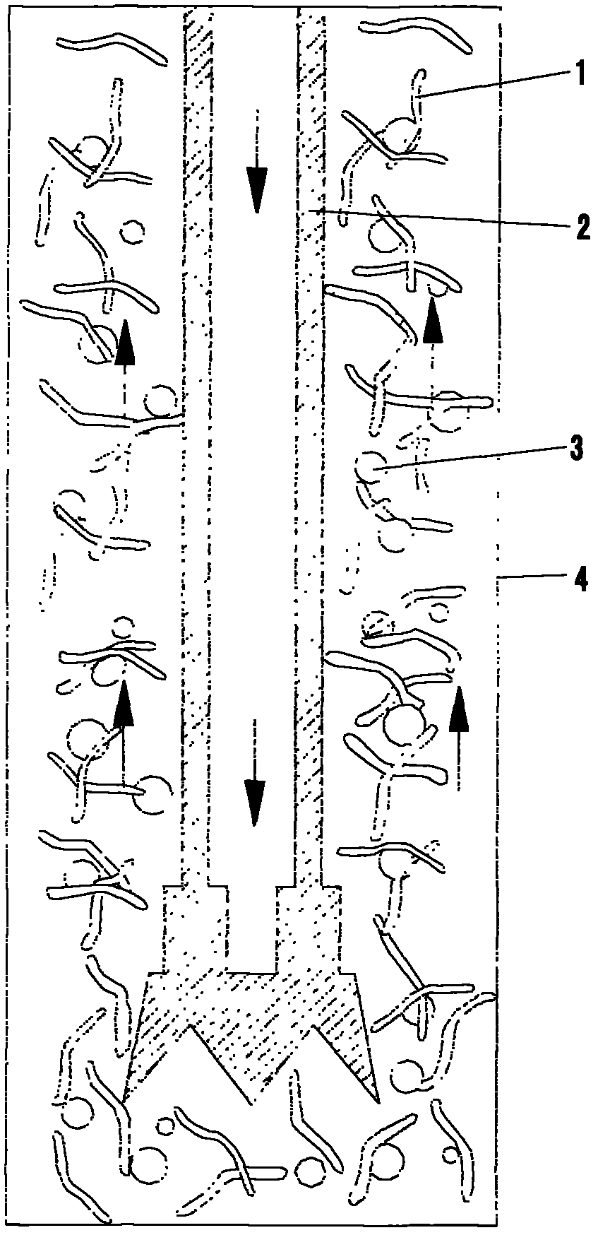 Cleaning fiber and method for using cleaning fiber for cleaning well