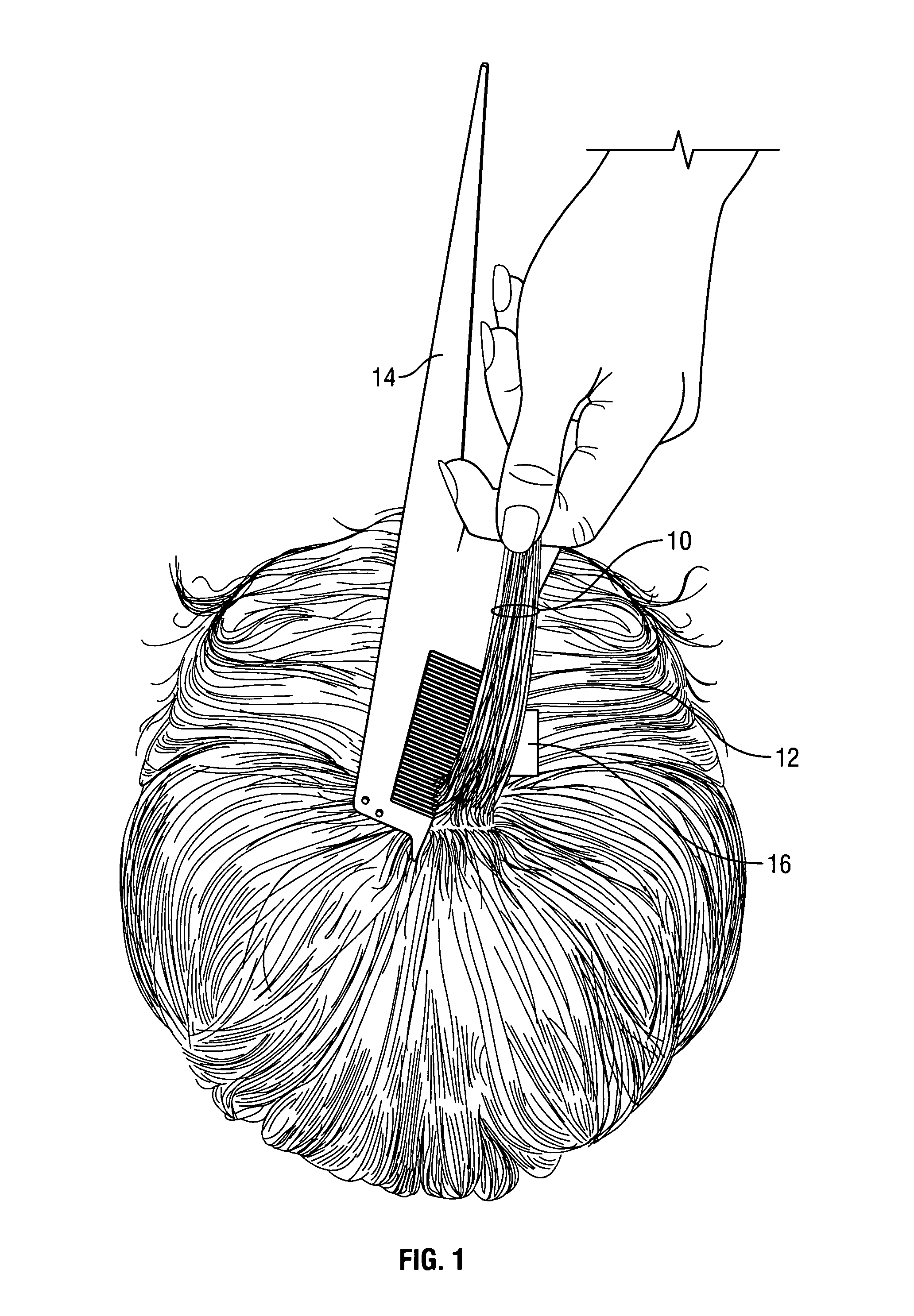 Method and device for measuring fluctuations in the cross-sectional area of hair in a pre-determined scalp area