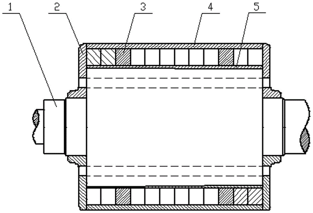 Surface type permanent magnet rotor assembling tool with inclined wedge expansion structure, and assembling method for surface type permanent magnet rotor