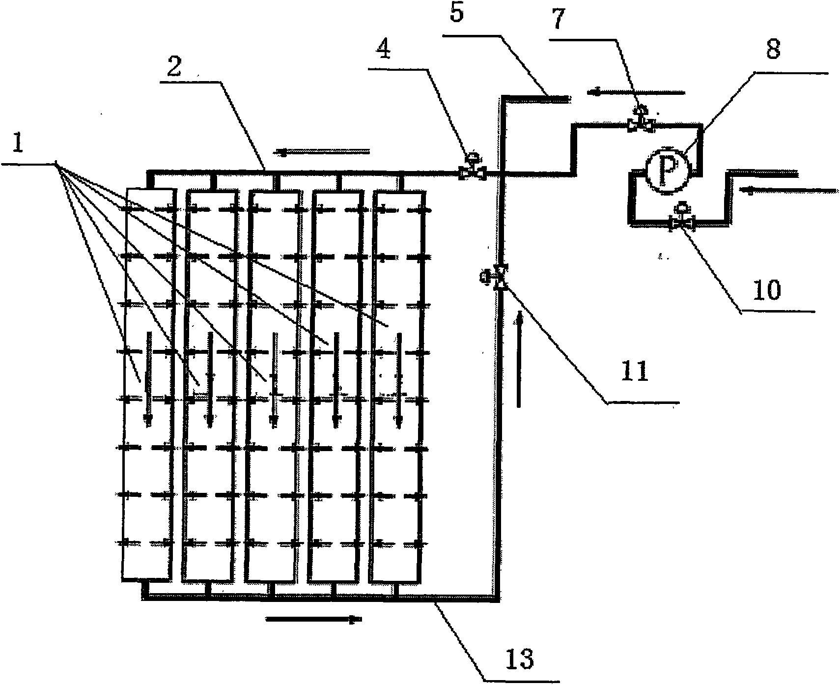 Water treatment system with bidirectional cleaning function