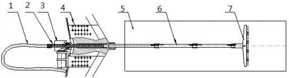 Supersonic wind tunnel velocity field calibration and measurement total pressure tube vibration suppression device