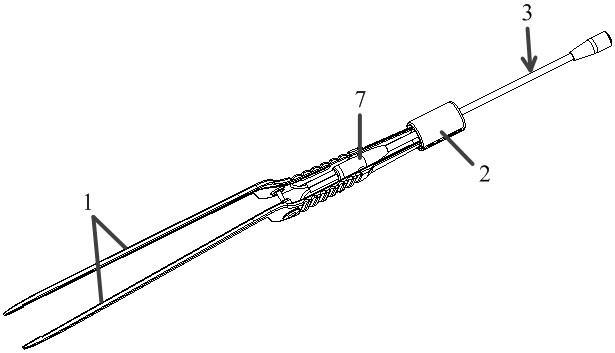 An electrode tweezers with controllable automatic dripping function