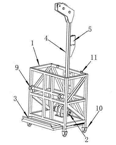 Ship working pneumatic type lifting basket