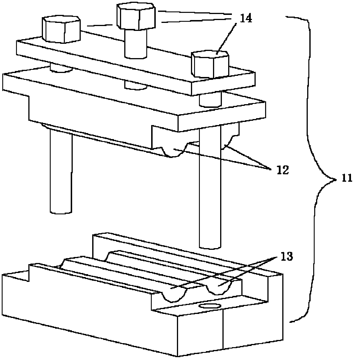 Orthogonal bidirectional creep testing device and testing method of orthogonal bidirectional creep testing device