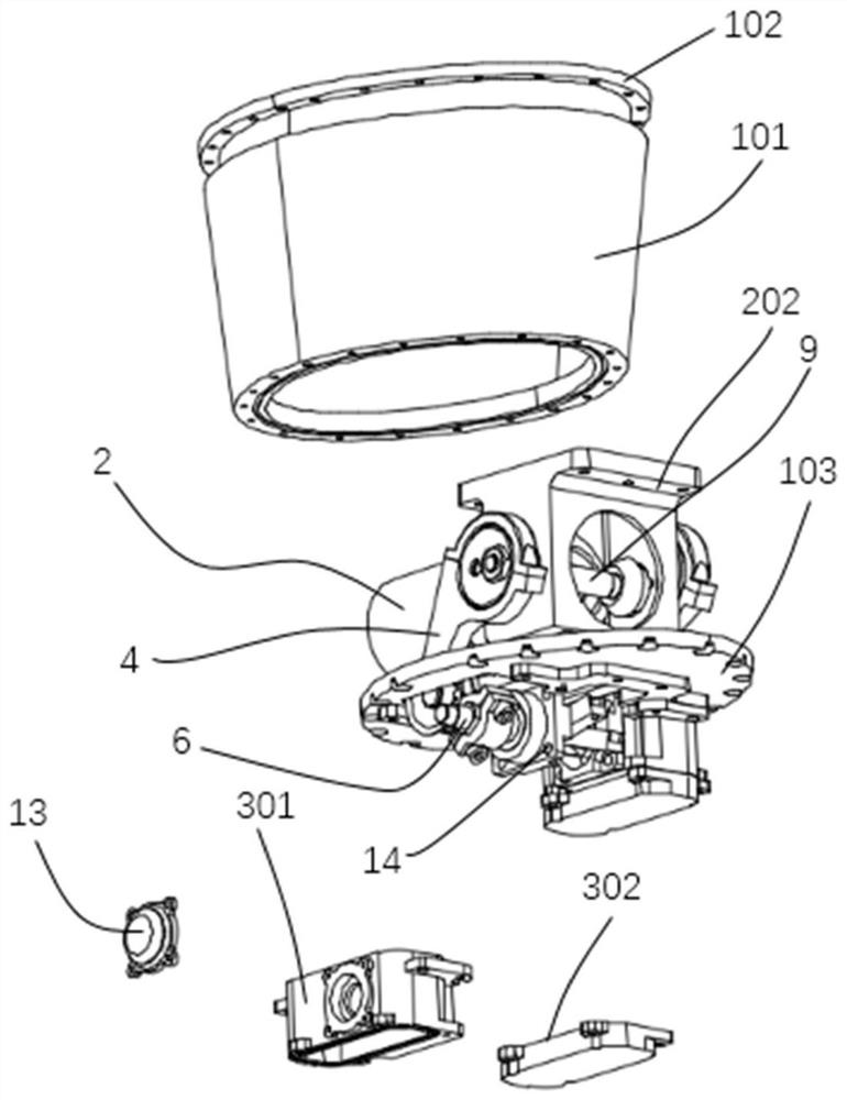 Rope traction bionic robotic fish driving device and rope traction bionic robotic fish