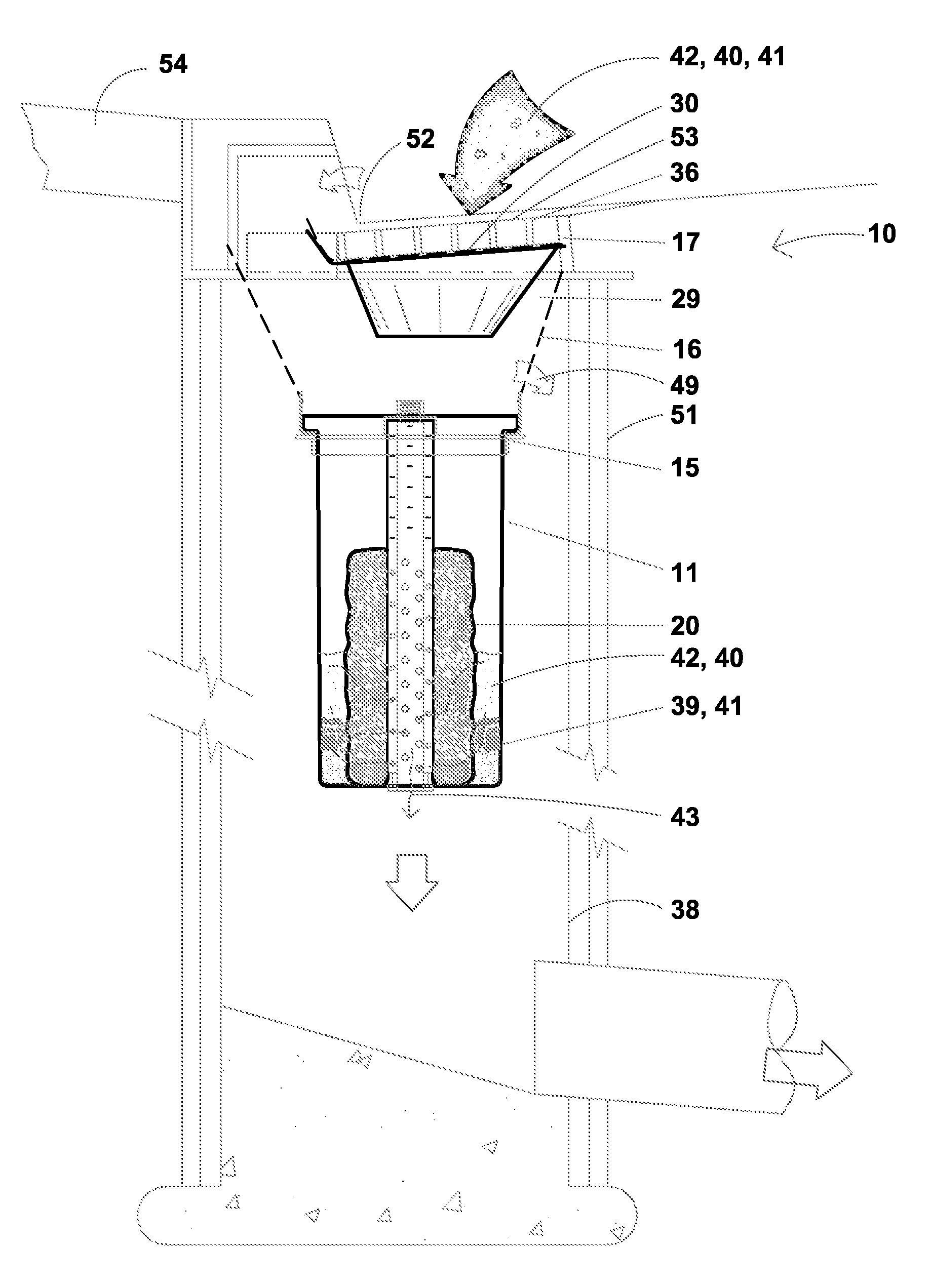 Catch basin filter absorber apparatus and method for water decontamination