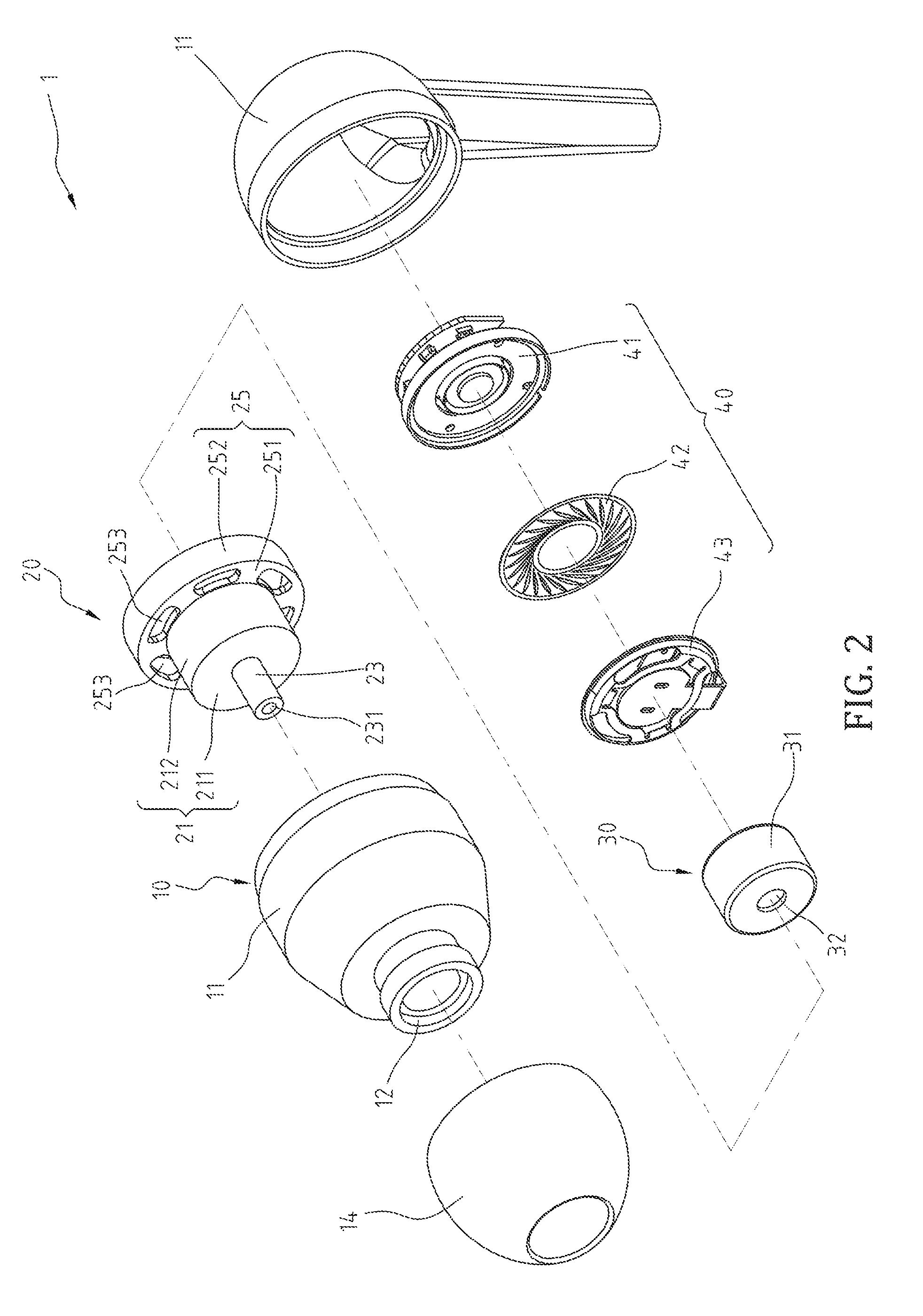 Earphone device having sound guiding structures