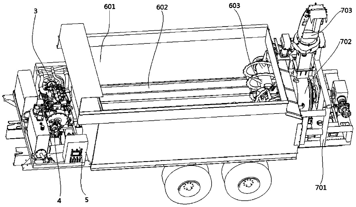 Automatic sand throwing fire extinguishing device and articulated vehicle