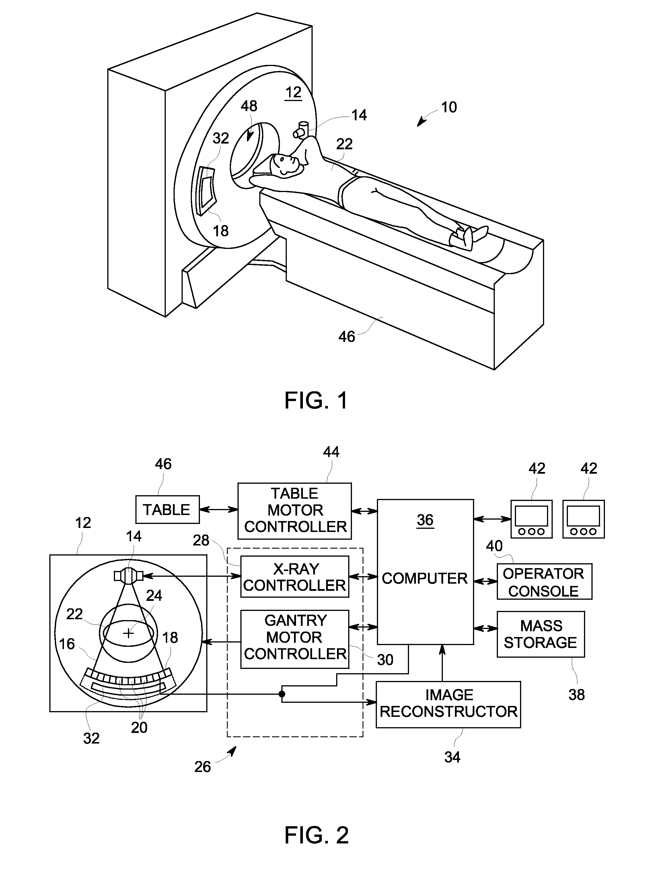 Dual display ct scanner user interface