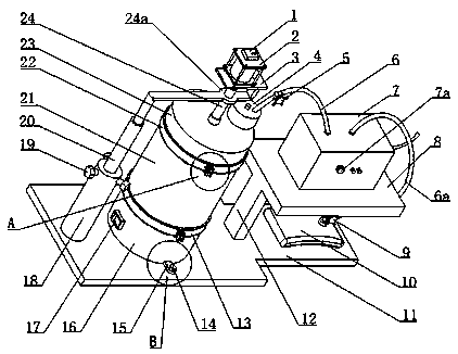 Thermal runaway gas filtration and collection device for soft-pack lithium batteries and operating method