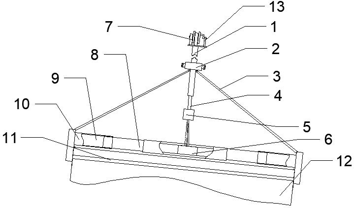 Instrument for detecting pile diameter and perpendicularity of pile foundation