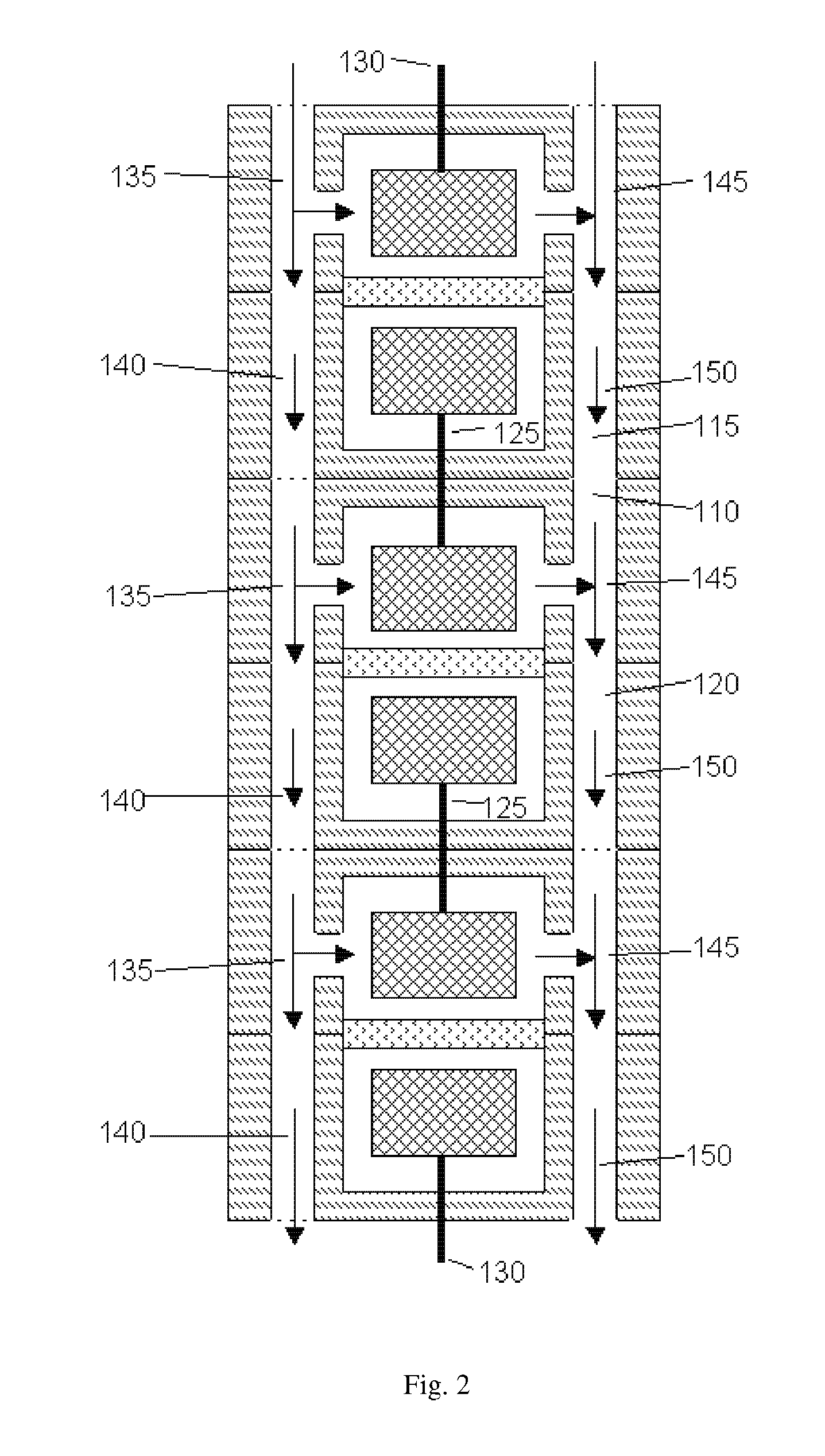 Scalable microbial fuel cell with fluidic and stacking capabilities