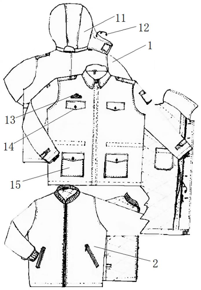 High and cold protection suit and use method thereof