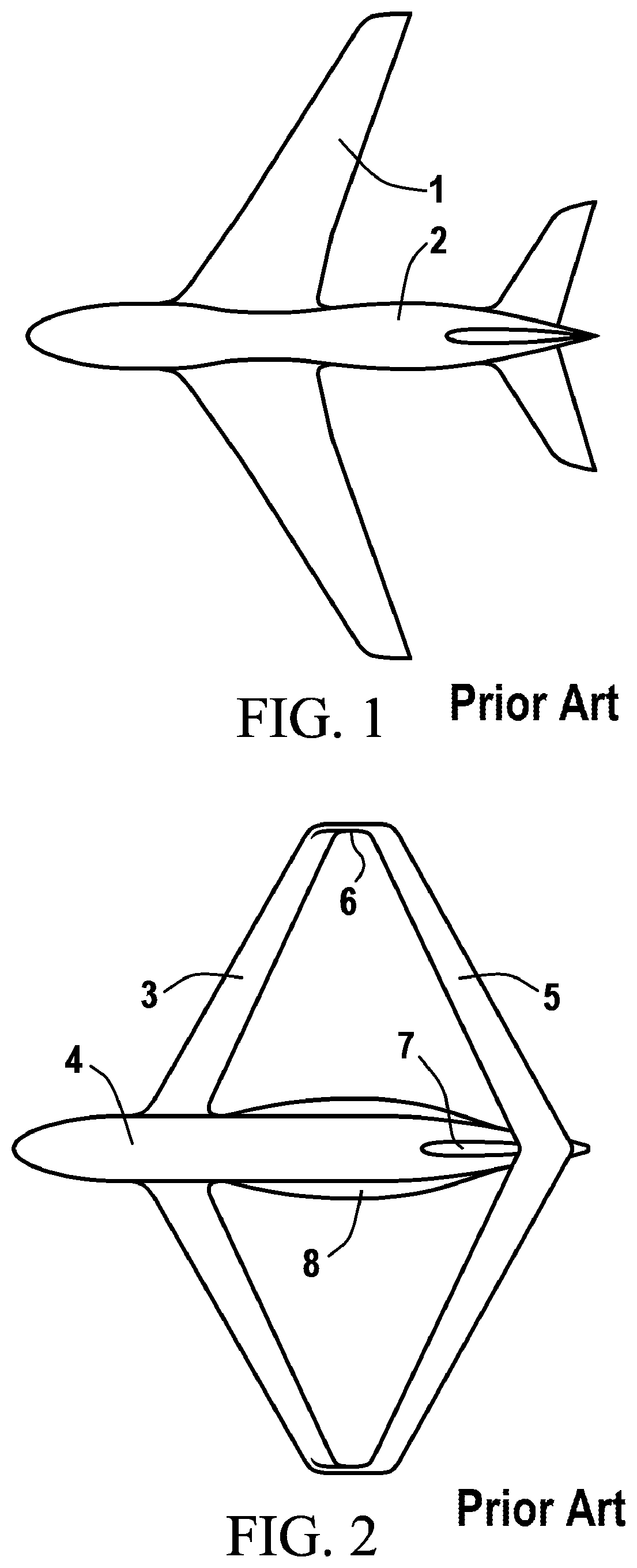 Methods for improvements of the box wing aircraft concept and corresponding aircraft configuration