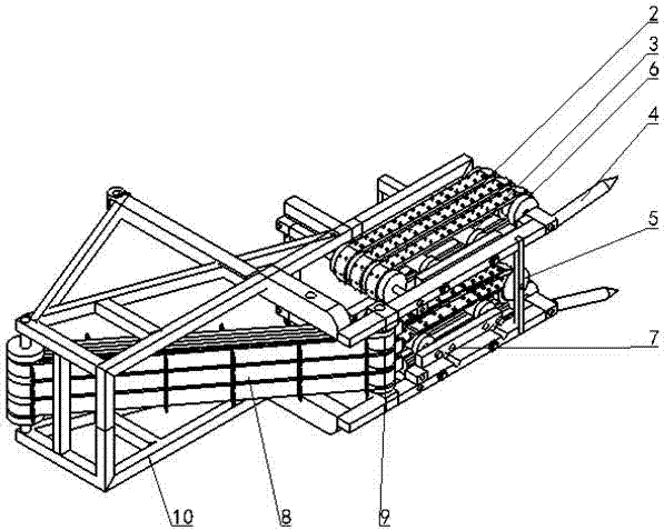 Novel Chinese cabbage combine harvester