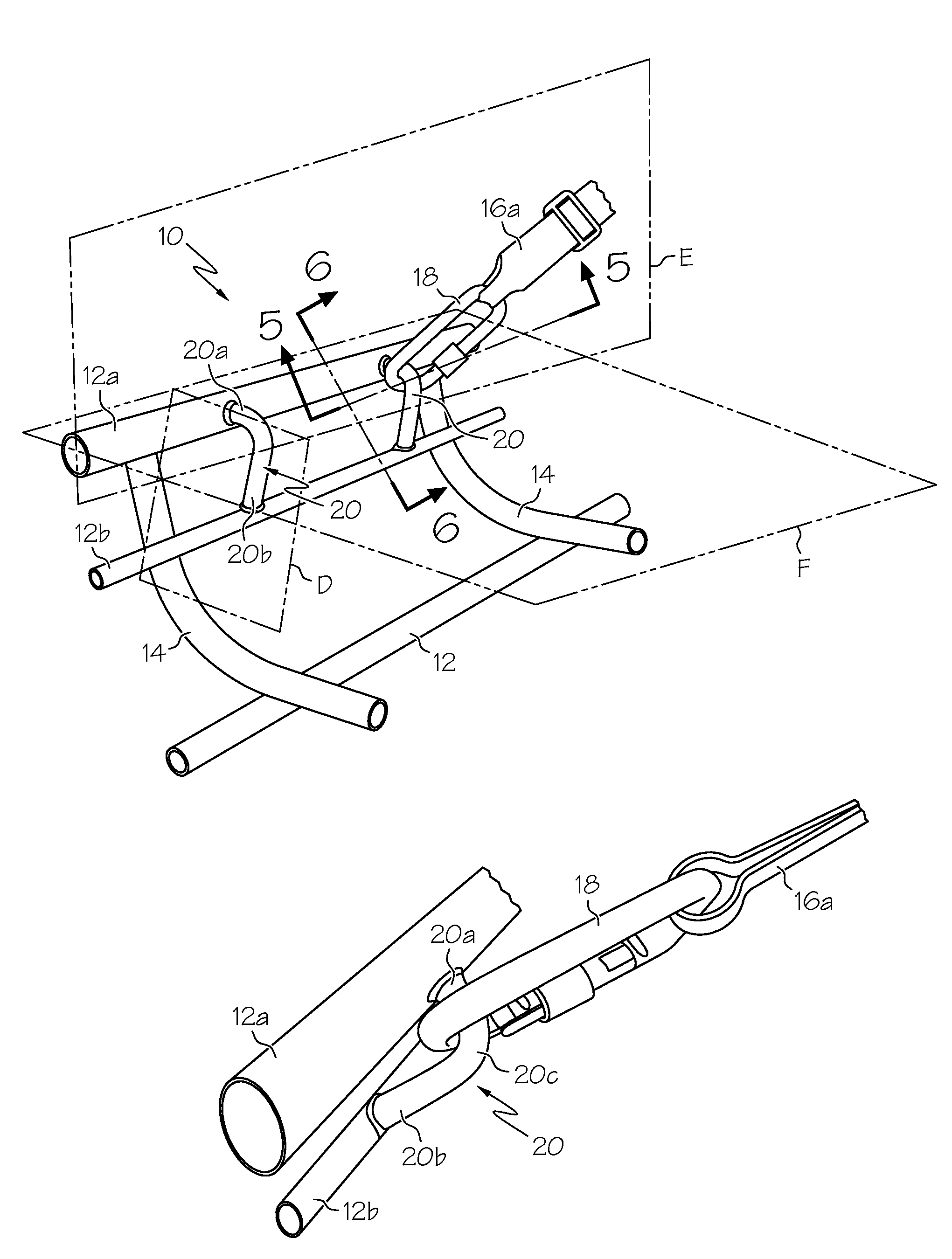 Carabiner attachment bracket for a basket rescue stretcher