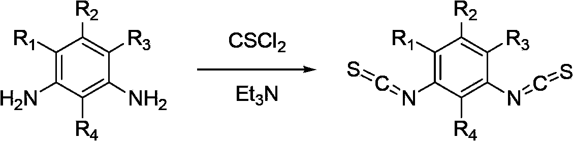 Method for synthesizing substituted m-phthalic isothiocyanate by one-pot method, and synthesized substituted m-phthalic isothiocyanate compound