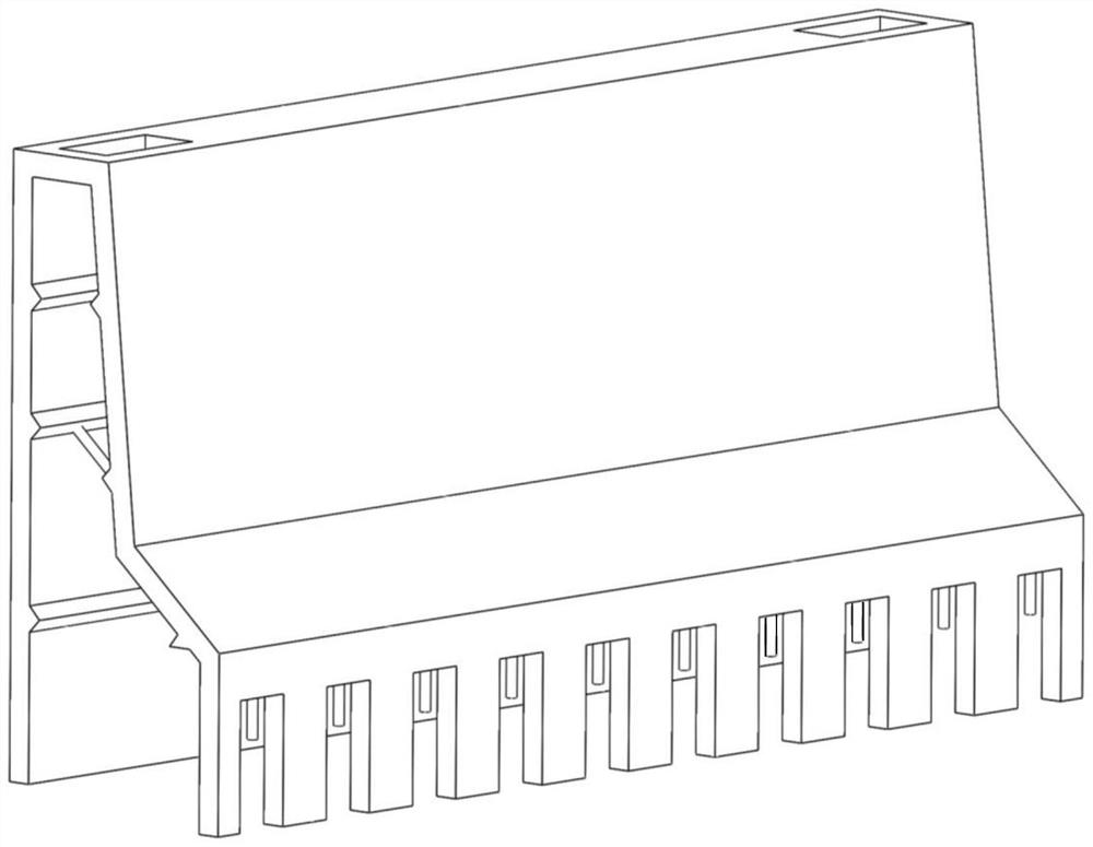 Prefabricated UHPC formwork concrete-filled bridge guardrail and construction method thereof