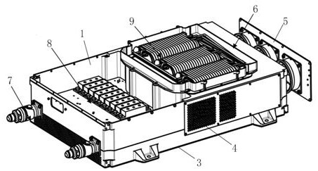 Composite cooling radiator for aviation transformer rectifier