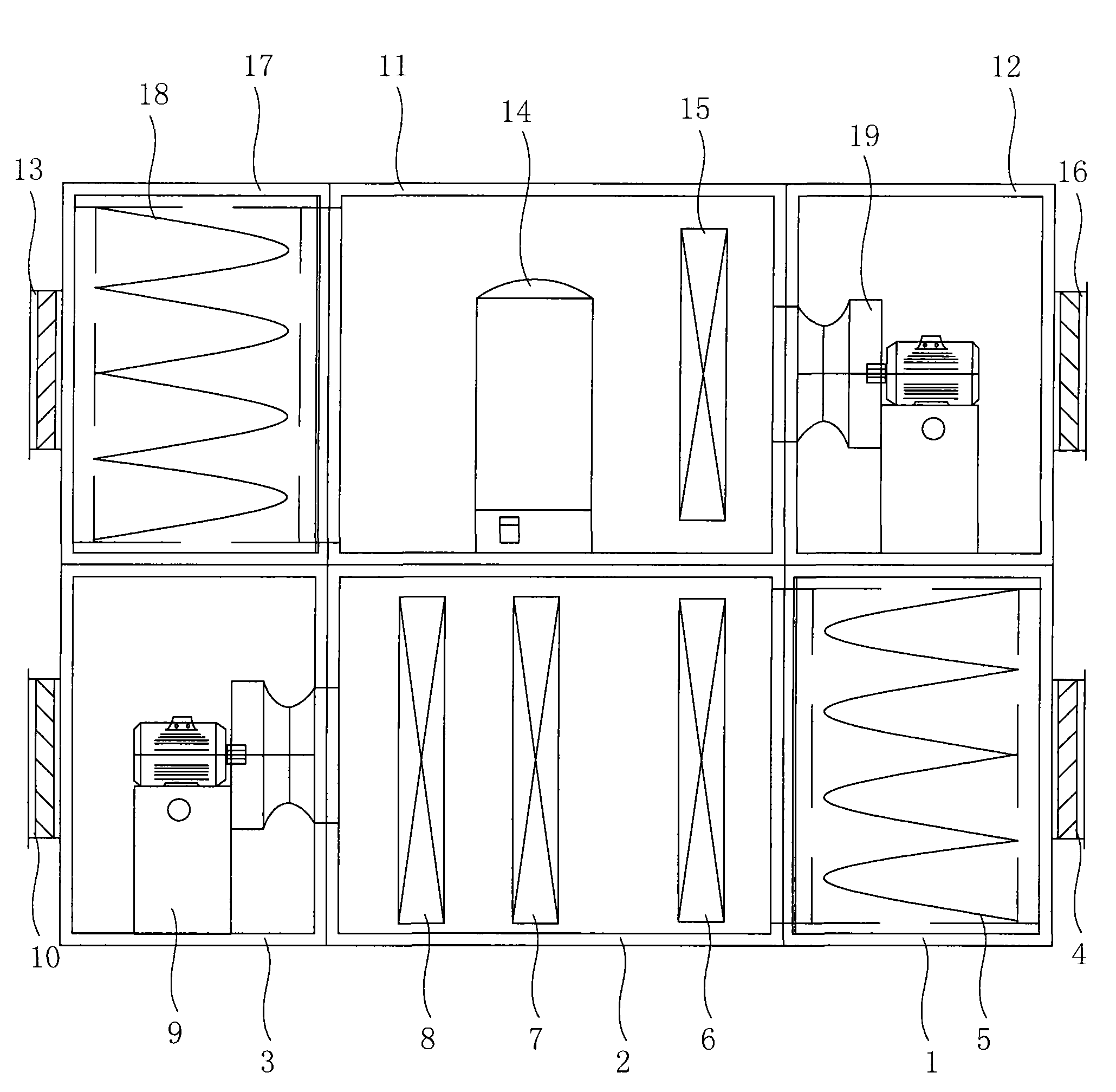 Heat recovery fresh air unit