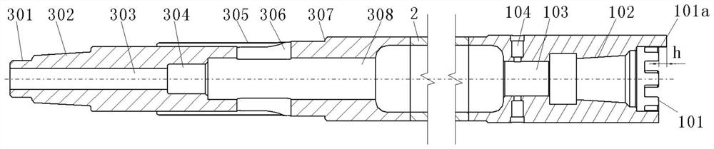 Jaw locking type positive and negative rotation drill pipe