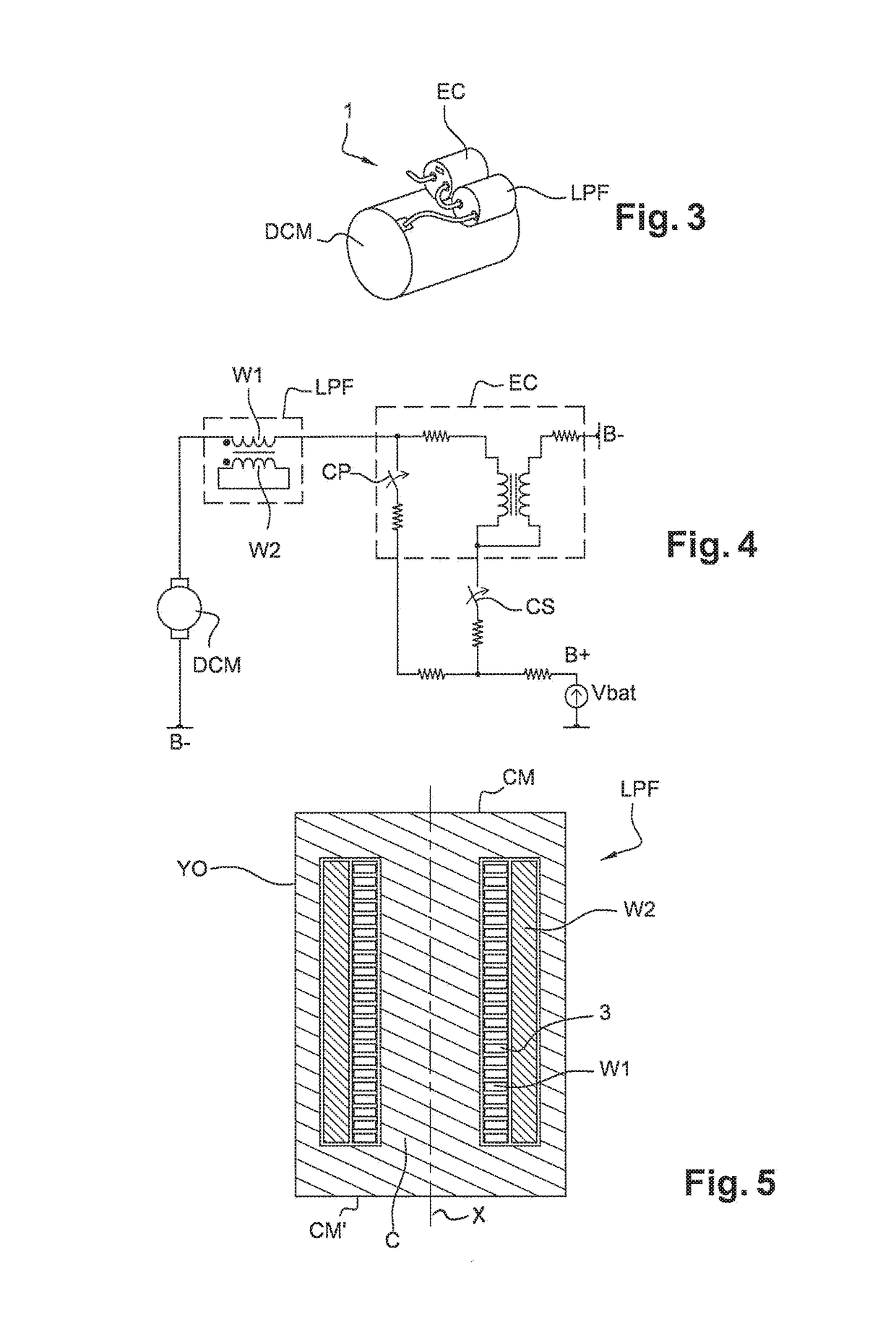 Starter voltage step-up device and combination of starter and of the voltage step-up device