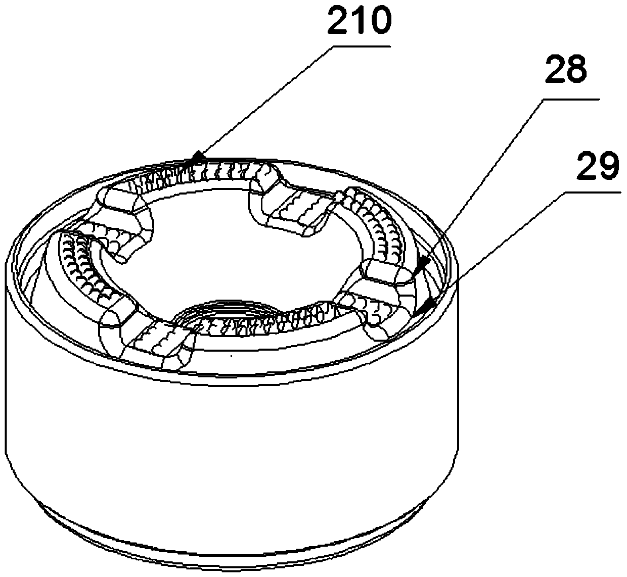 Connecting device of rear shock absorber and automobile