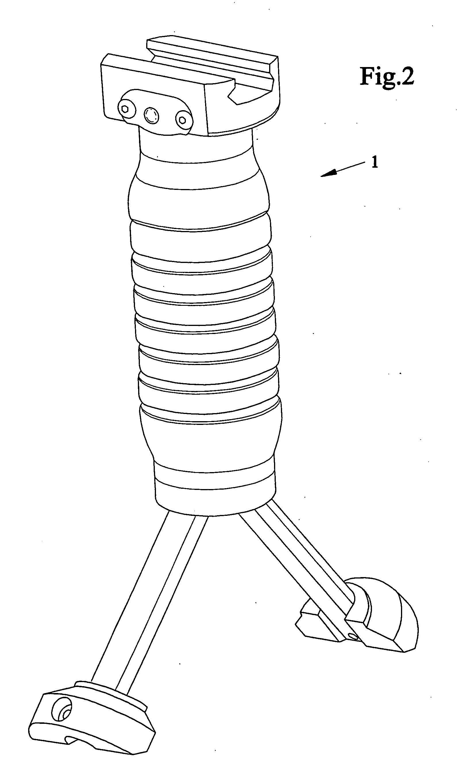 Vertical fore grip with bipod