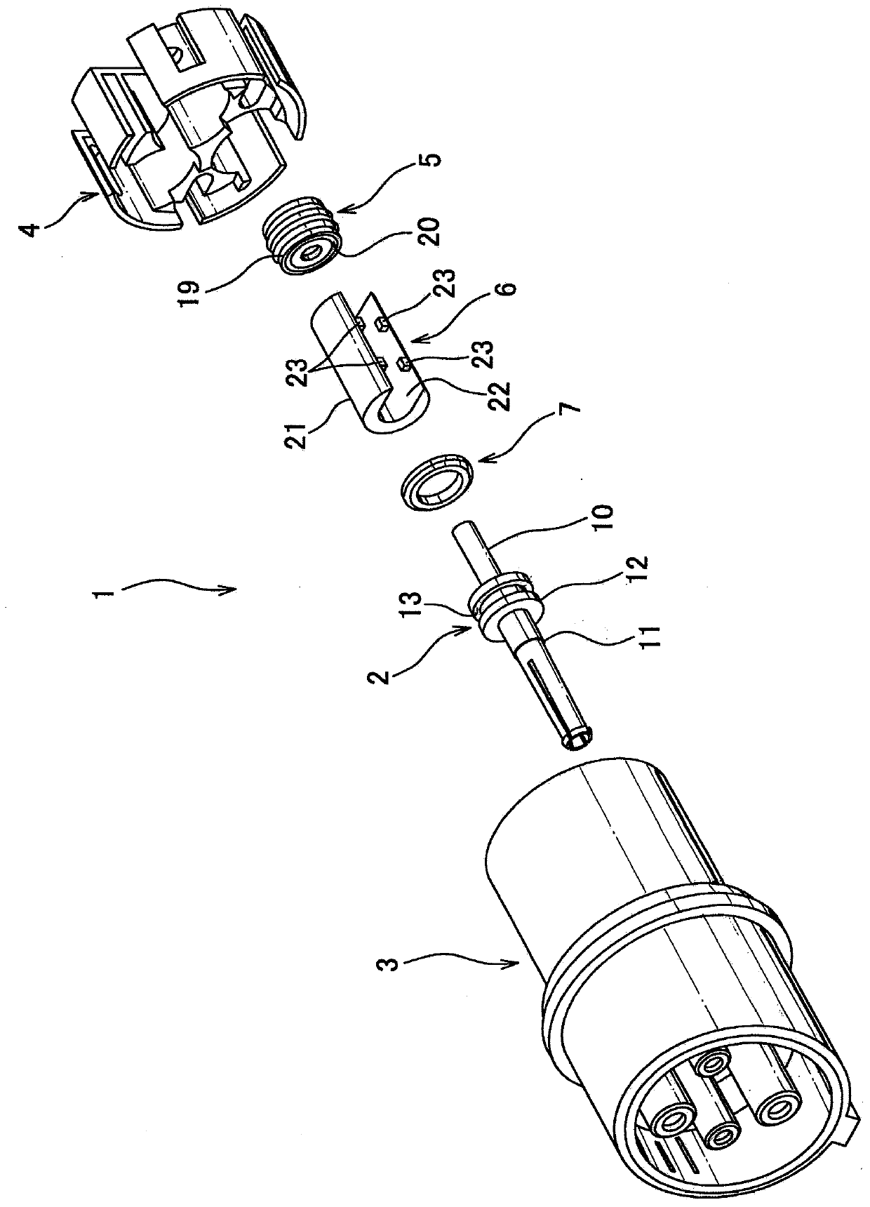 Connector with small housing