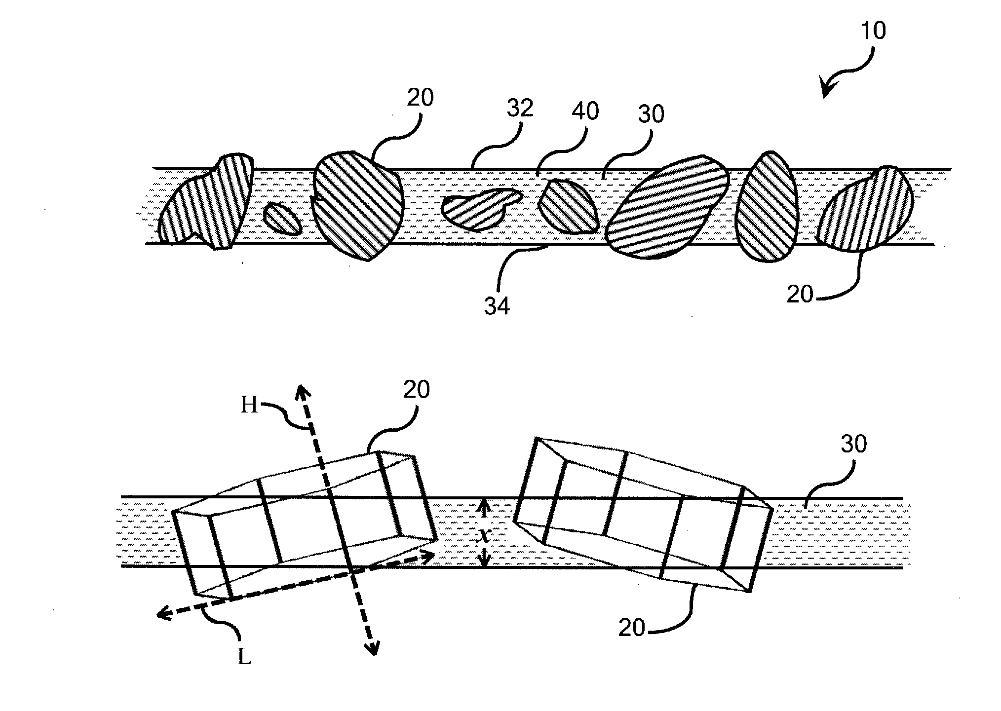 Ion-conducting composite electrolyte comprising path-engineered particles