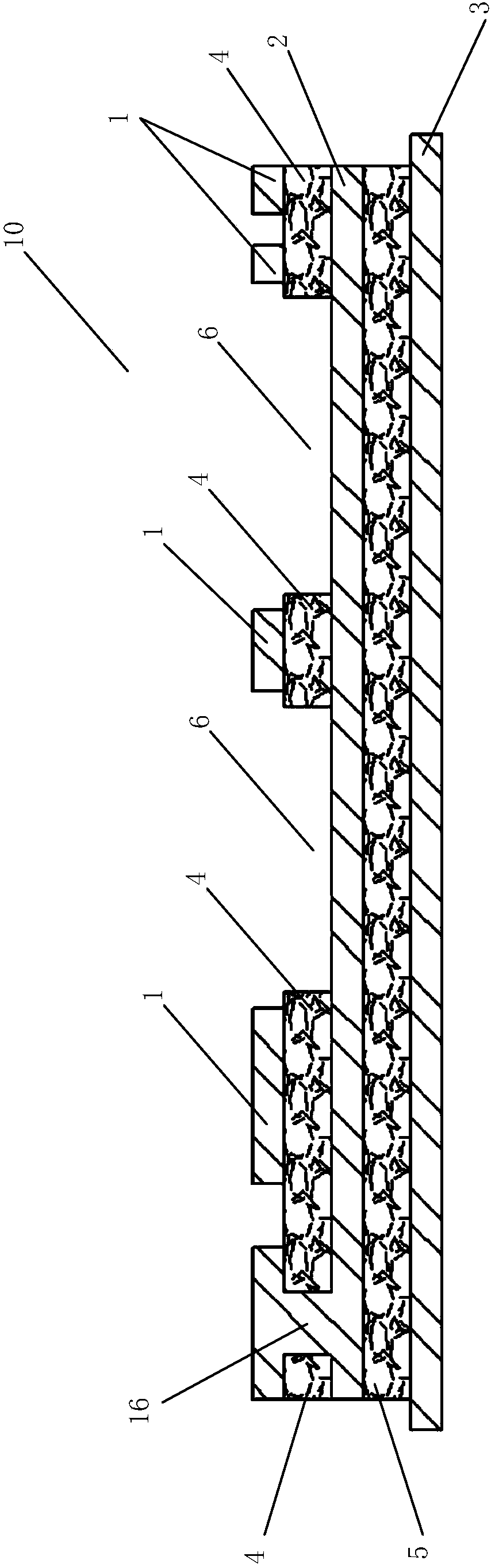 Ceramic lining plate of power module