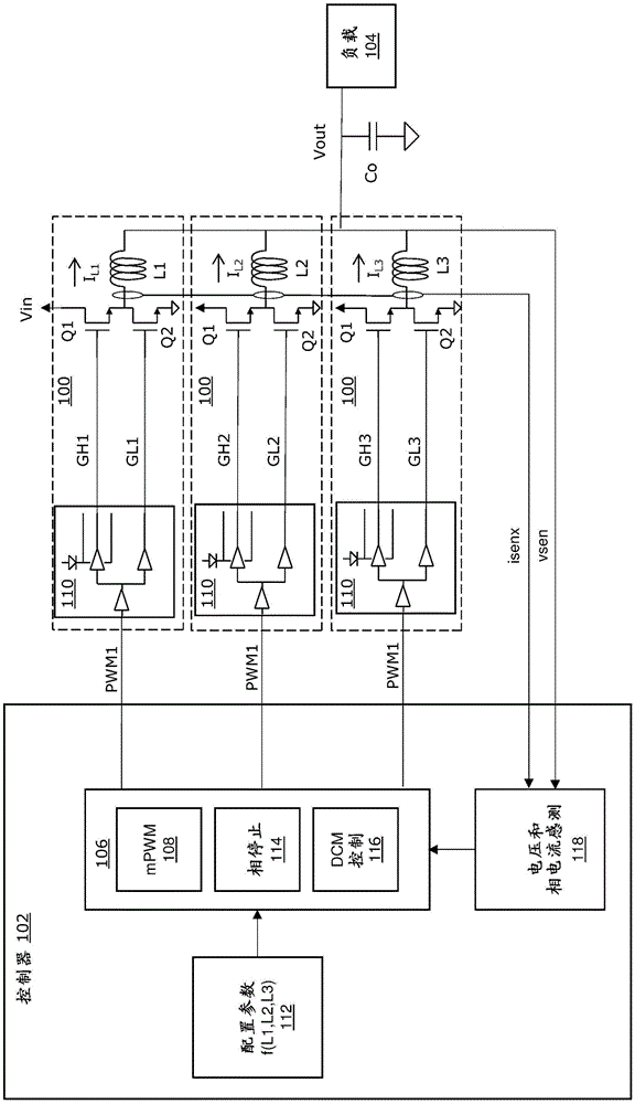 Multi-phase switching voltage regulator having asymmetric phase inductance