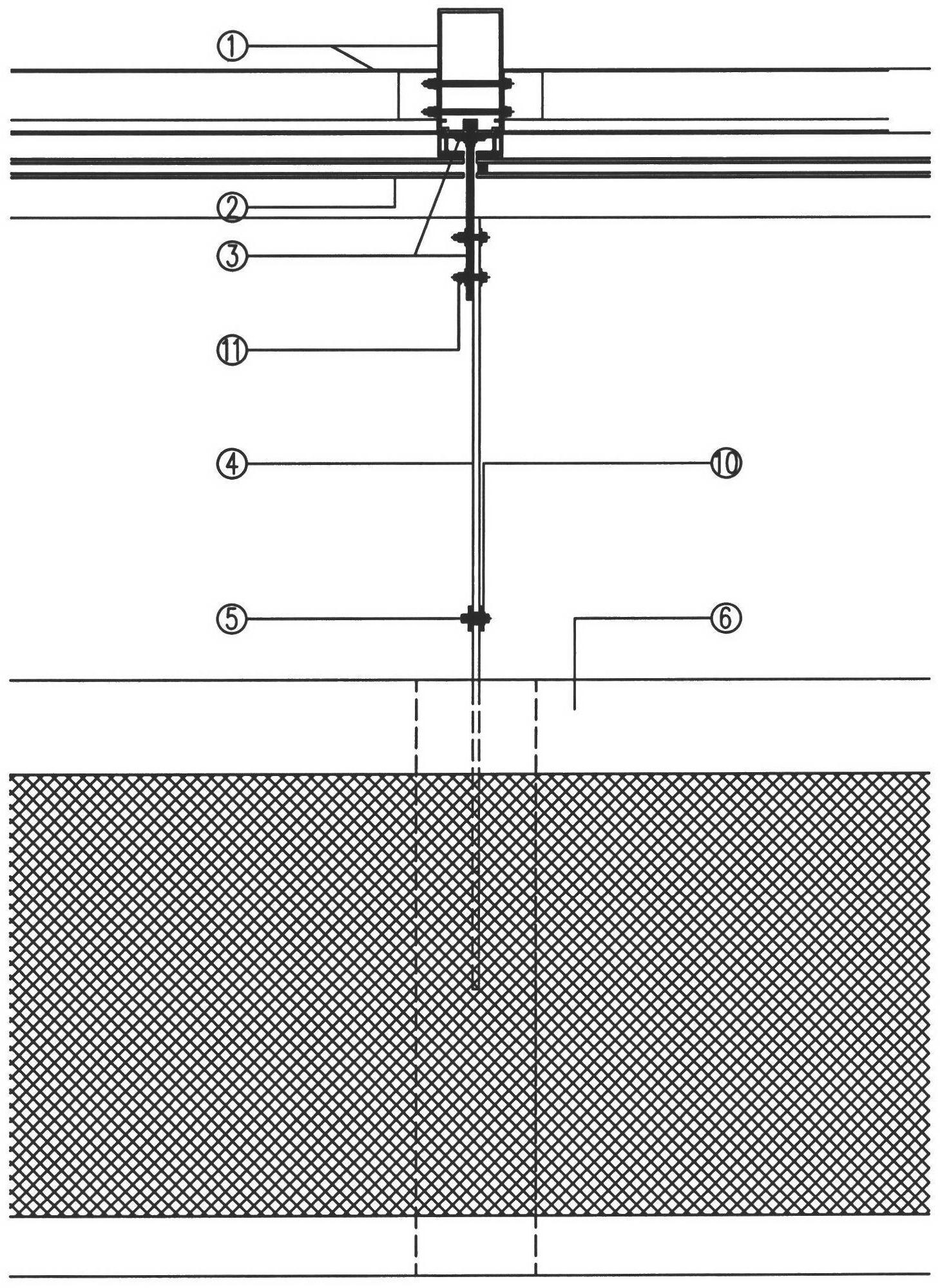 Transverse glass curtain wall structure with photovoltaic sunshade board