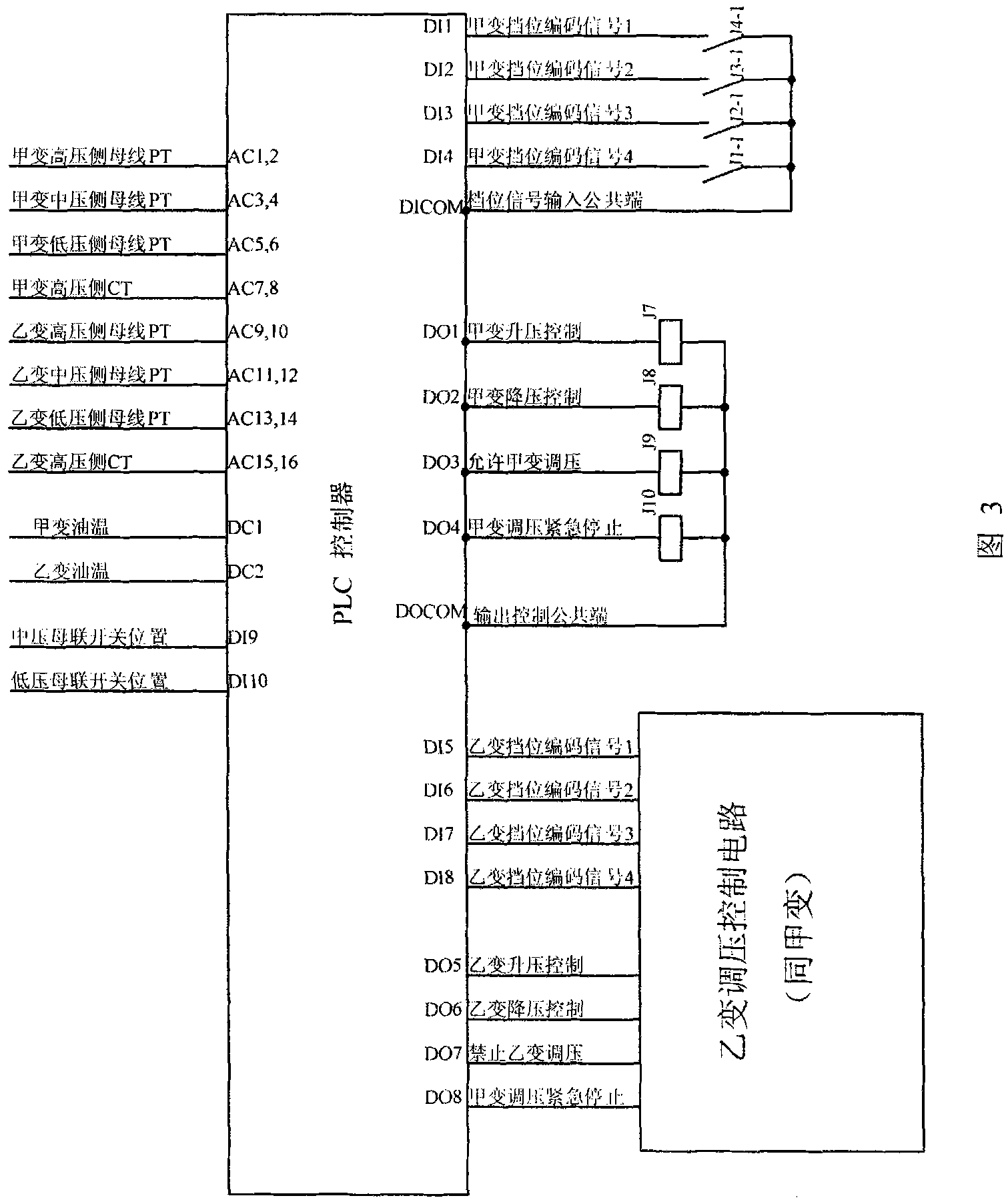 Step control device and control method for antiskid crosspiece of loaded pressure regulating switch of transformer